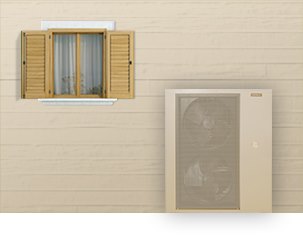 Pompa ciepła PCCO Split 13kW - kameleon - beige