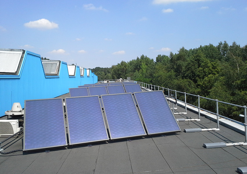 Instalacja solarna dla potrzeb technologicznych