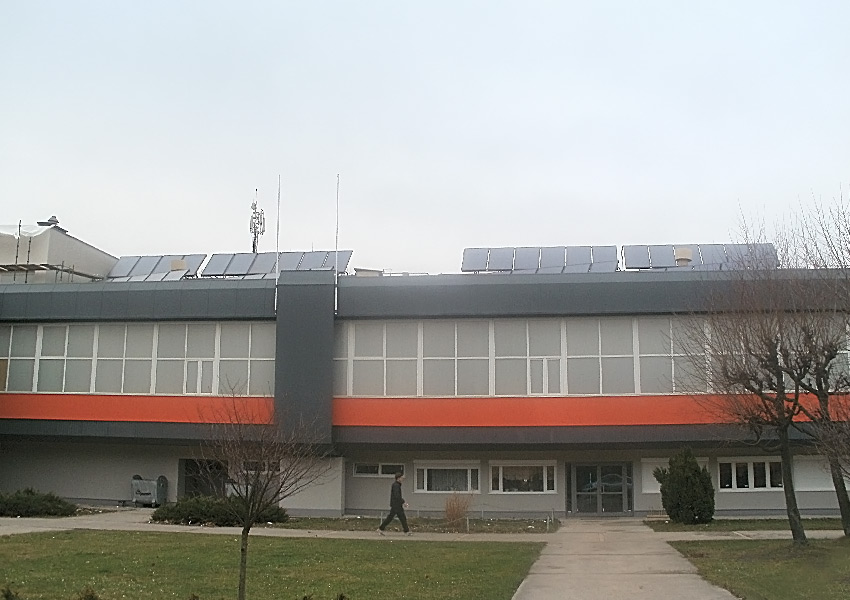Instalacja solarna na budynku AWF