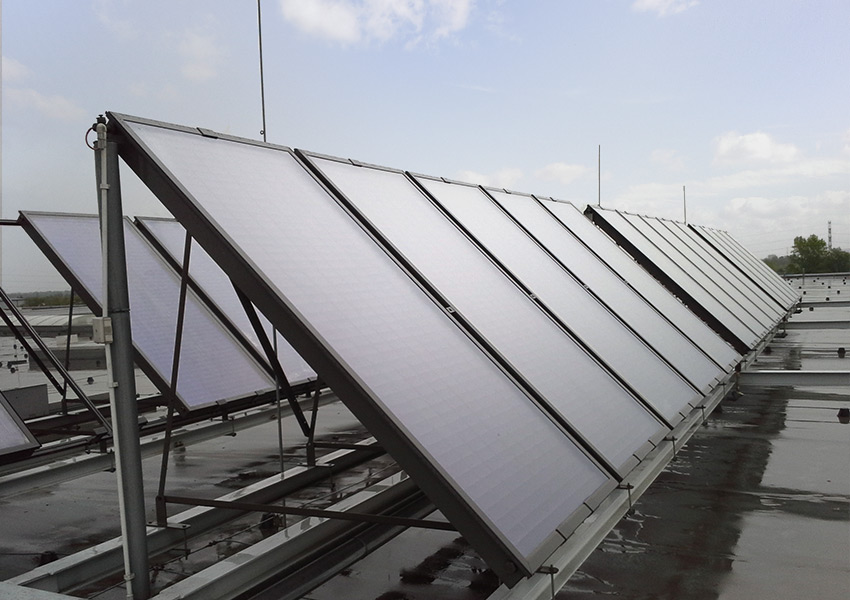 Instalacje przemysłowe z kolektorami słonecznymi